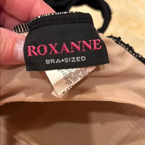 Black and Gold One-Piece Swimsuit with Geometric Straps - Picture 5 of 5